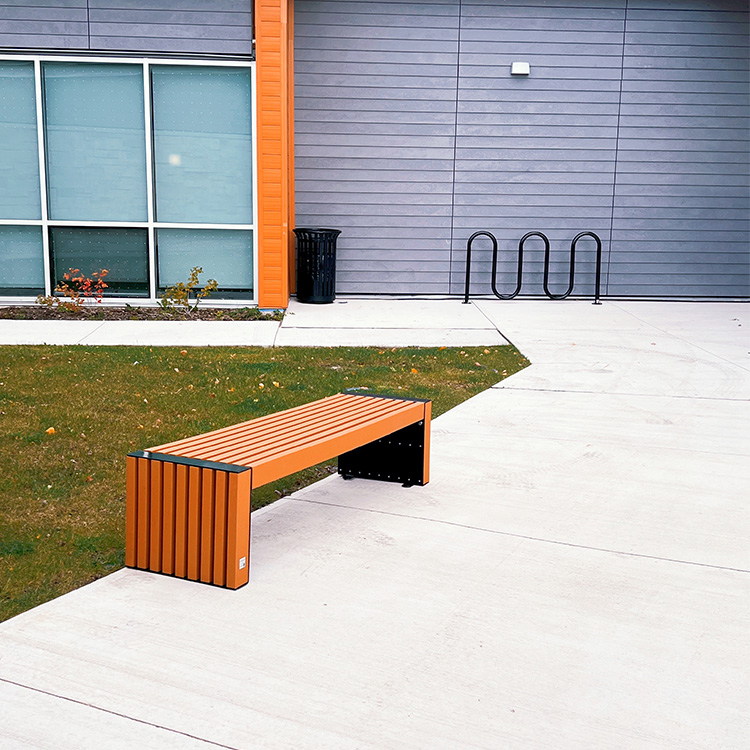 Hospice Vaughan installed eco-friendly recycled plastic street benches/ patio benches for its residents, staff, and visitors
