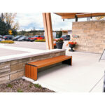 recycled plastic street benches/ patio benches level up convenience for residents, staff, and visitors at Hospice Vaughan