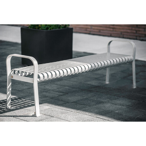 Backless Metal Bench Cal 701b Park And Garden Bench 0953