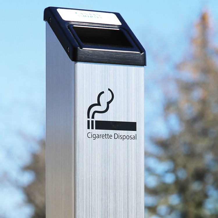 wall-mounted outdoor ashtray