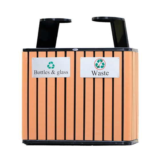 outdoor commercial street recycling receptacle