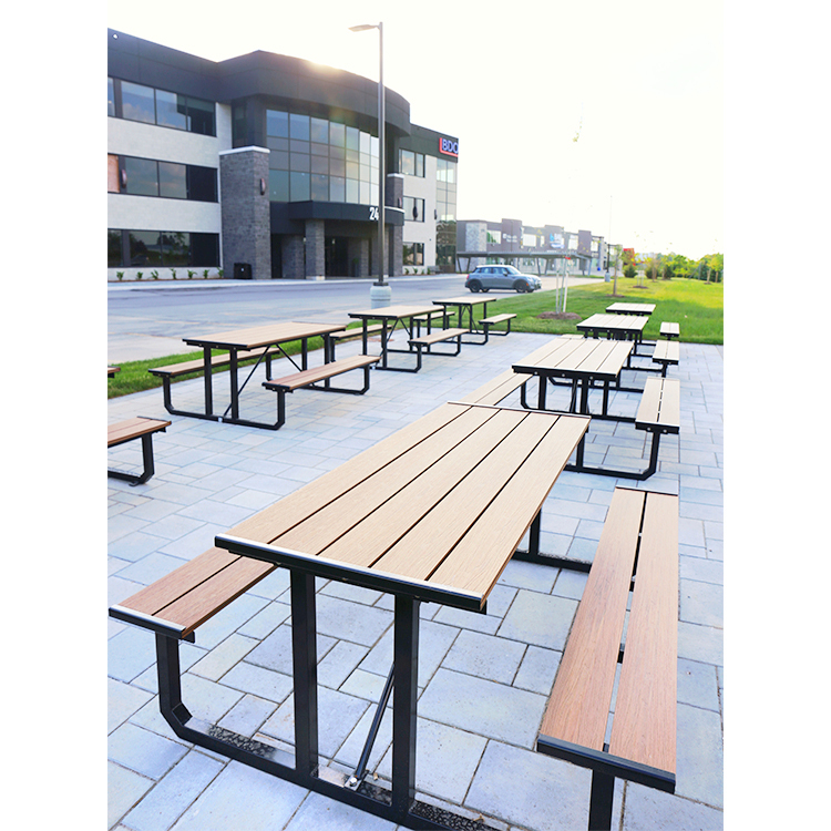 traditional designed commercial picnic dining and patio tables functionalize outdoor spaces for BDO Canada
