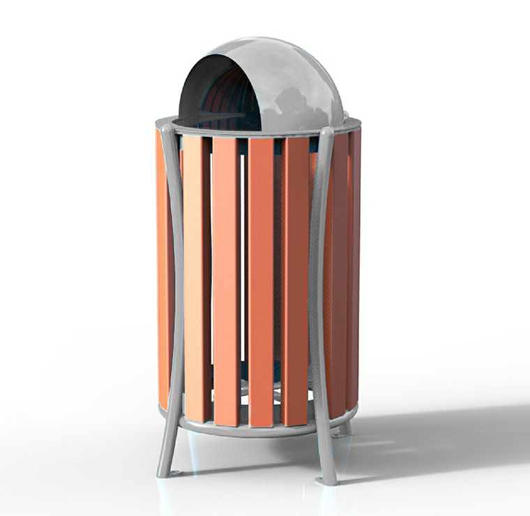 Commercial Recycled Plastic Slat Trash Receptacle CAY133 Canada Canaan