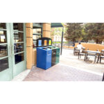 commercial outdoor recycling stations are installed in the University of California