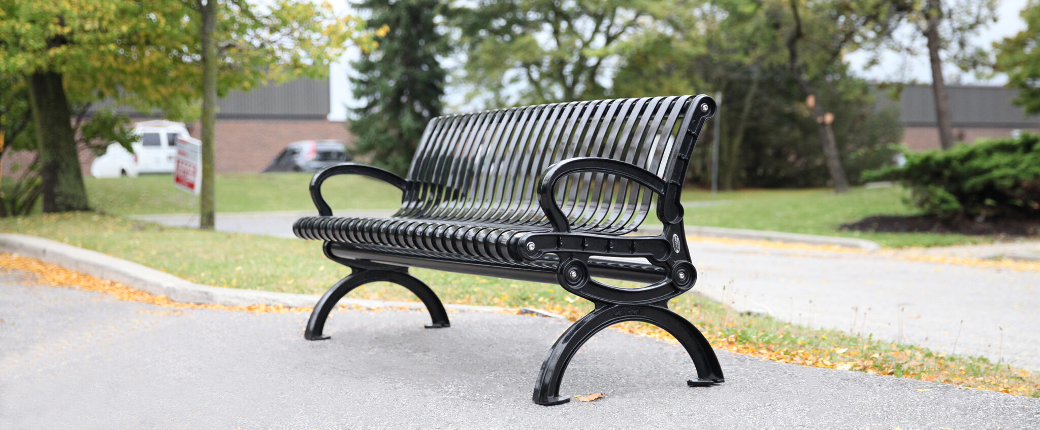 Commercial Metal Bench CAL957 for Parks & Gardens Canada