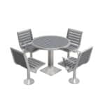 outdoor recycled plastic commercial coffee table set