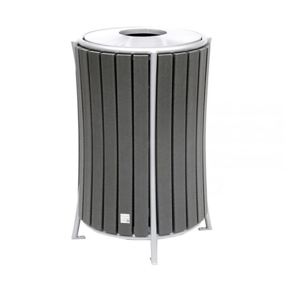 recycled plastic outdoor park commercial trash bin
