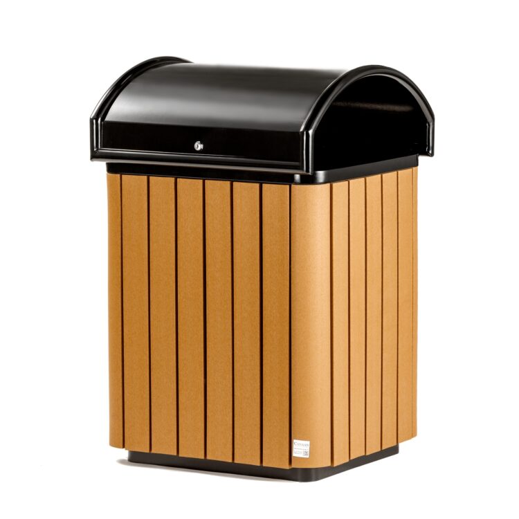 commercial recycled plastic street trash bin