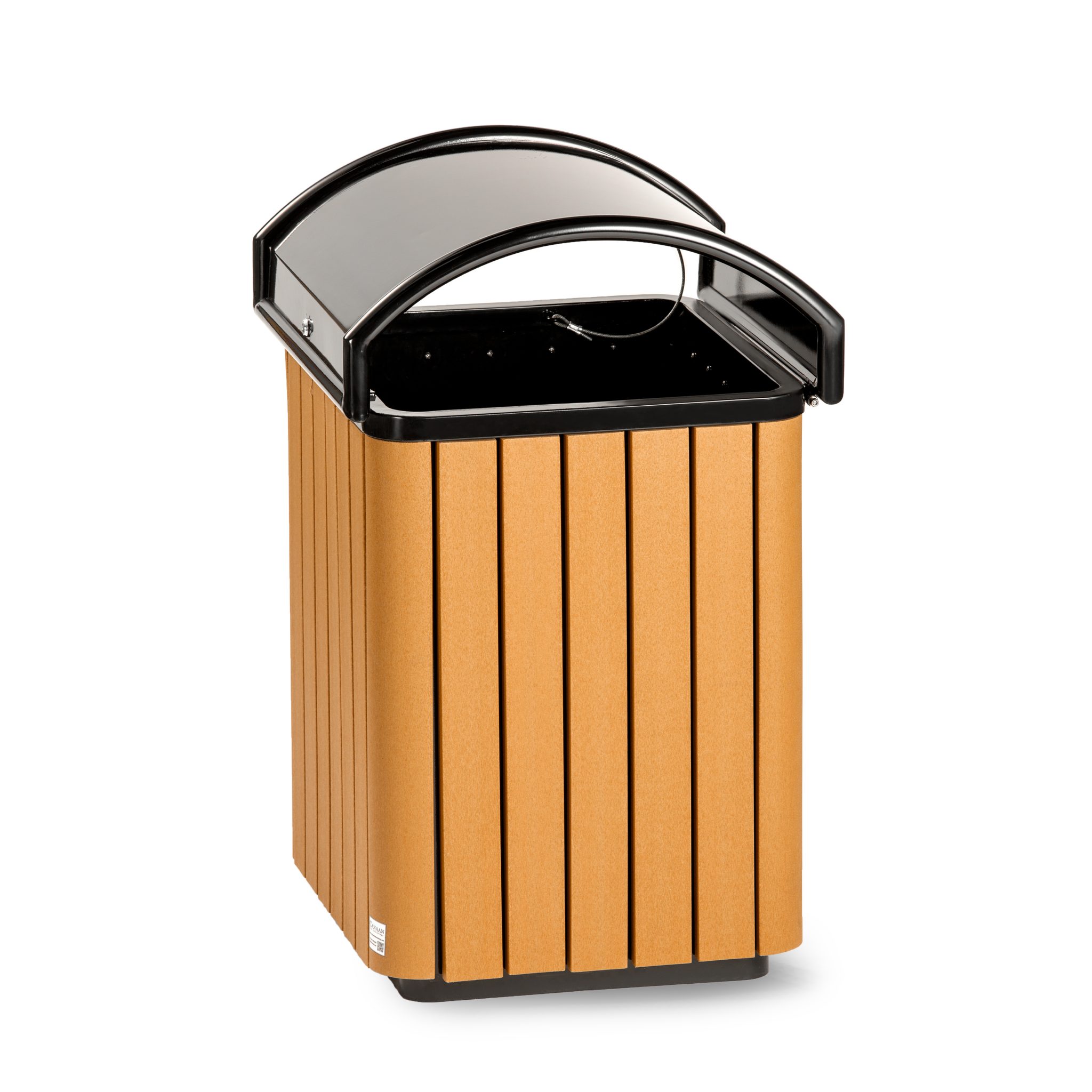 Commercial Square Recycled Plastic Slat Trash Receptacle CAY135 Canada