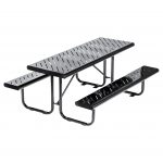 outdoor picnic table in steel