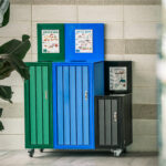 commercial steel recycling bins are now a part of Aaniin Community Center