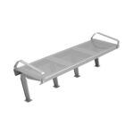 backless steel transit bench