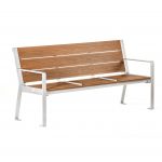 wood composite park bench