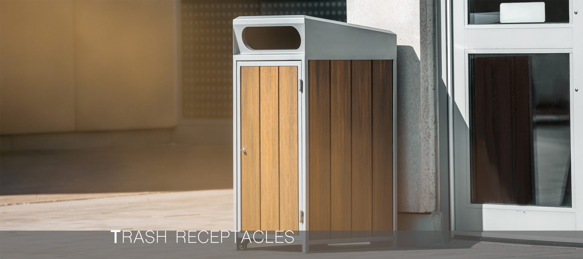 commercial outdoor recycled plastic trash bin satisfies waste management and aesthetic needs at the same time