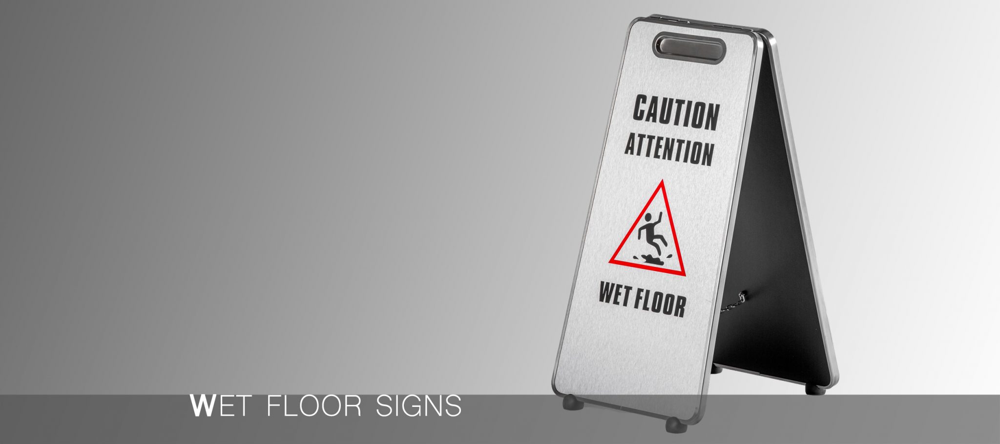 wet floor caution sign assists customers in improving public safety