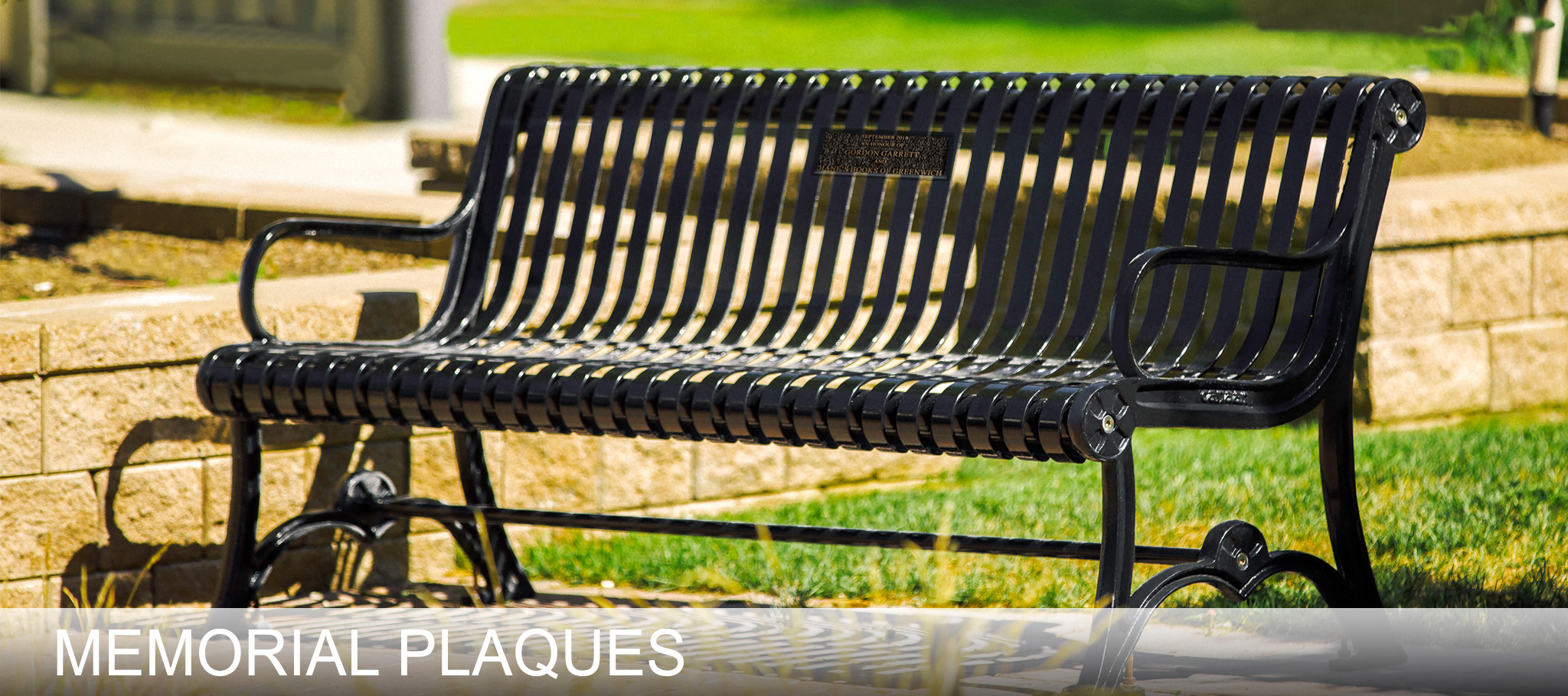 memorial plaques for benches and tree guards retain precious memories of your loved ones.