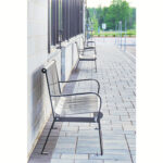 outdoor classic garden and park metal benches strengthened office site functionality