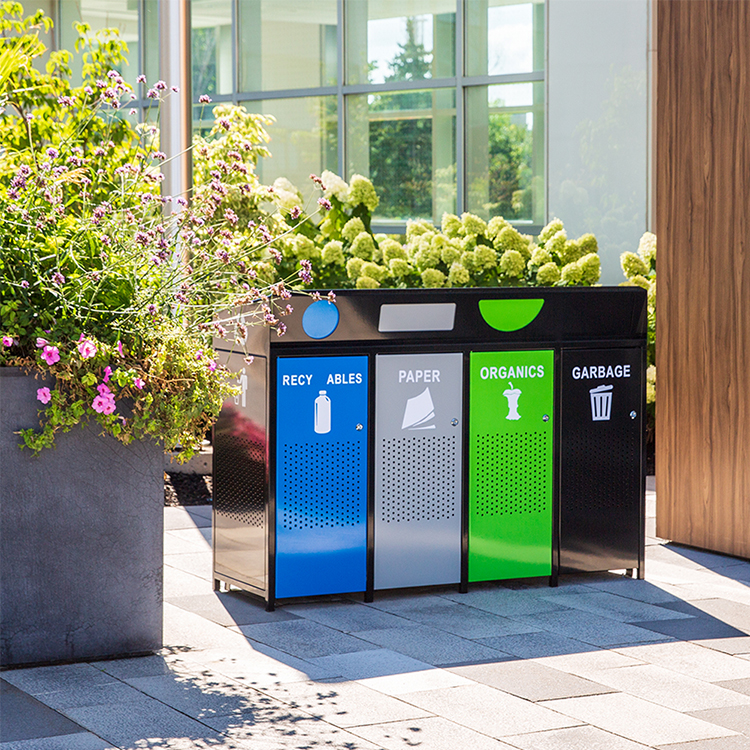commercial grade recycling stations for outdoor