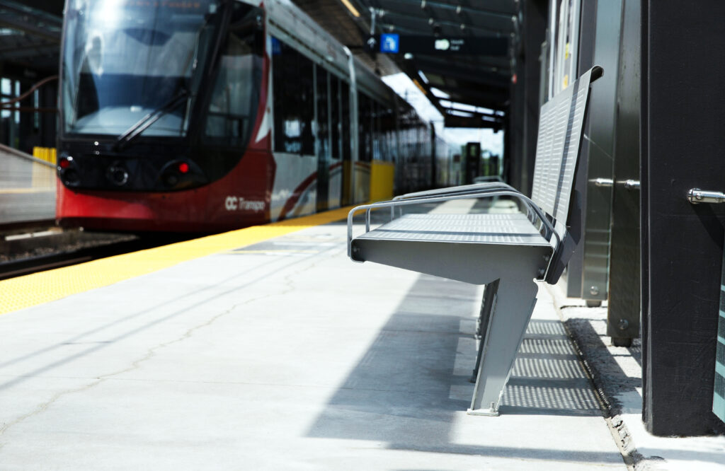 Metal Transit Bench CAL-717 in Ottawa