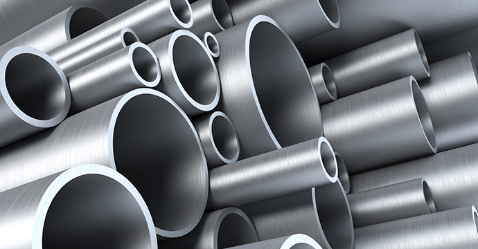 stack of steel tubing