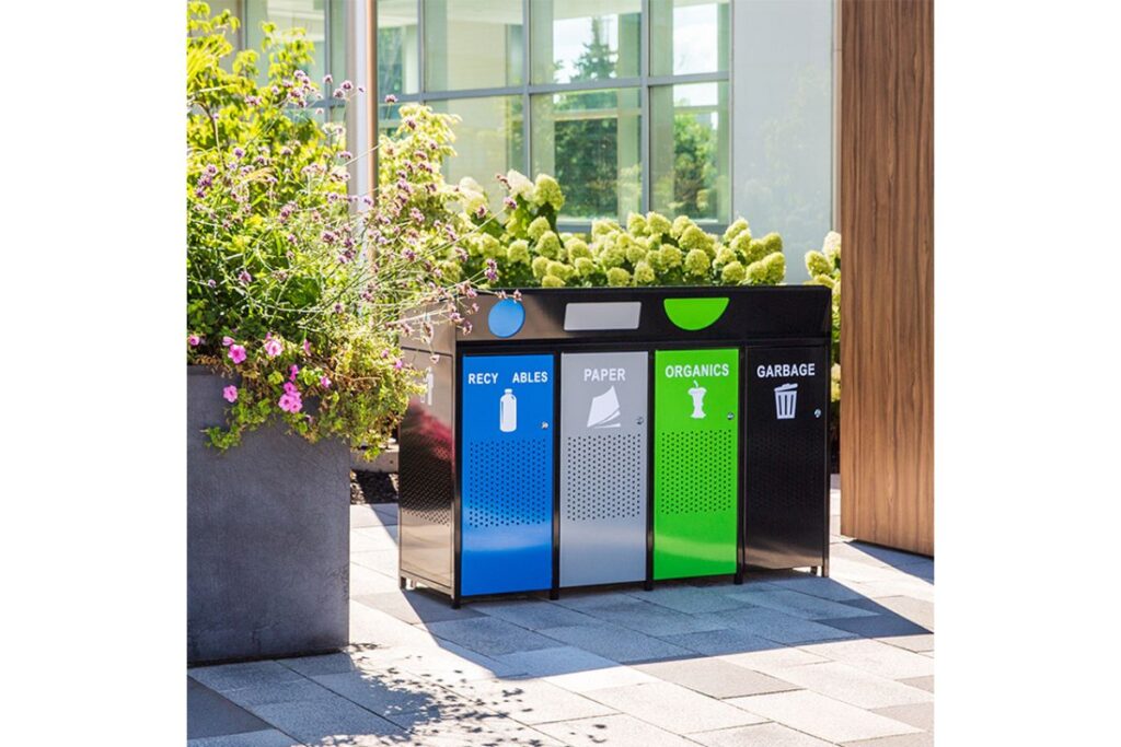 OUTDOOR COMMERCIAL RECYCLING RECEPTACLE CRC-816