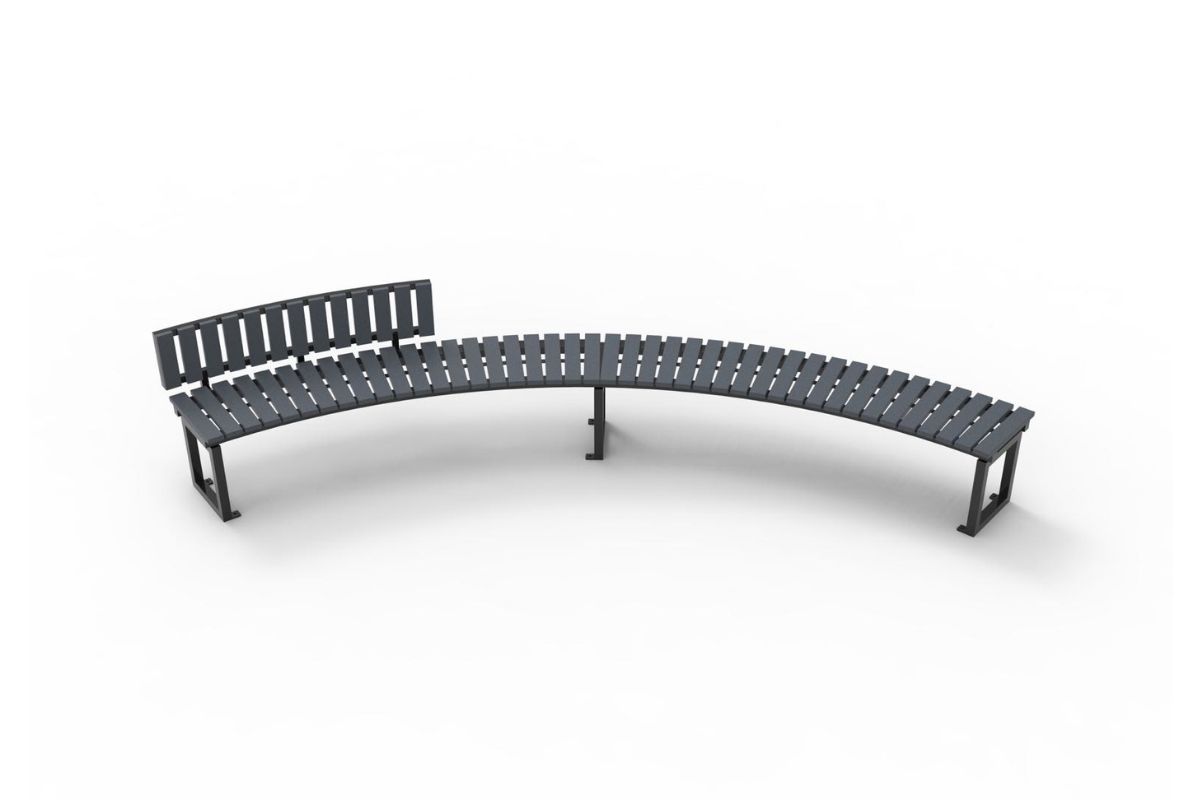 Commercial Benches Outdoor Commercial Bench Custom Curve Bench CAB-602-3