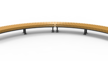 Patio Curve Bench CAB-602: Redefining Modern Modular Outdoor Seating