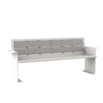 Recycled Plastic Patio Bench CAB-718 grey
